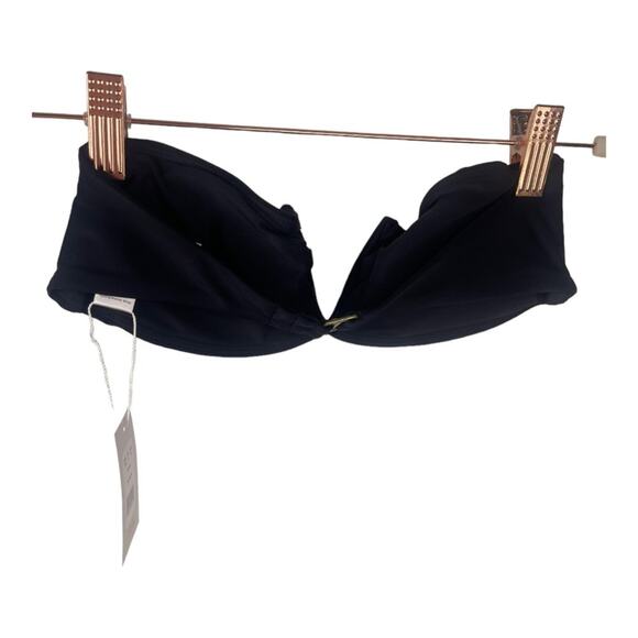 Andie Swim The Scala Bikini Top Strapless Bandeau V Shaped Black Size XS - Picture 4 of 5